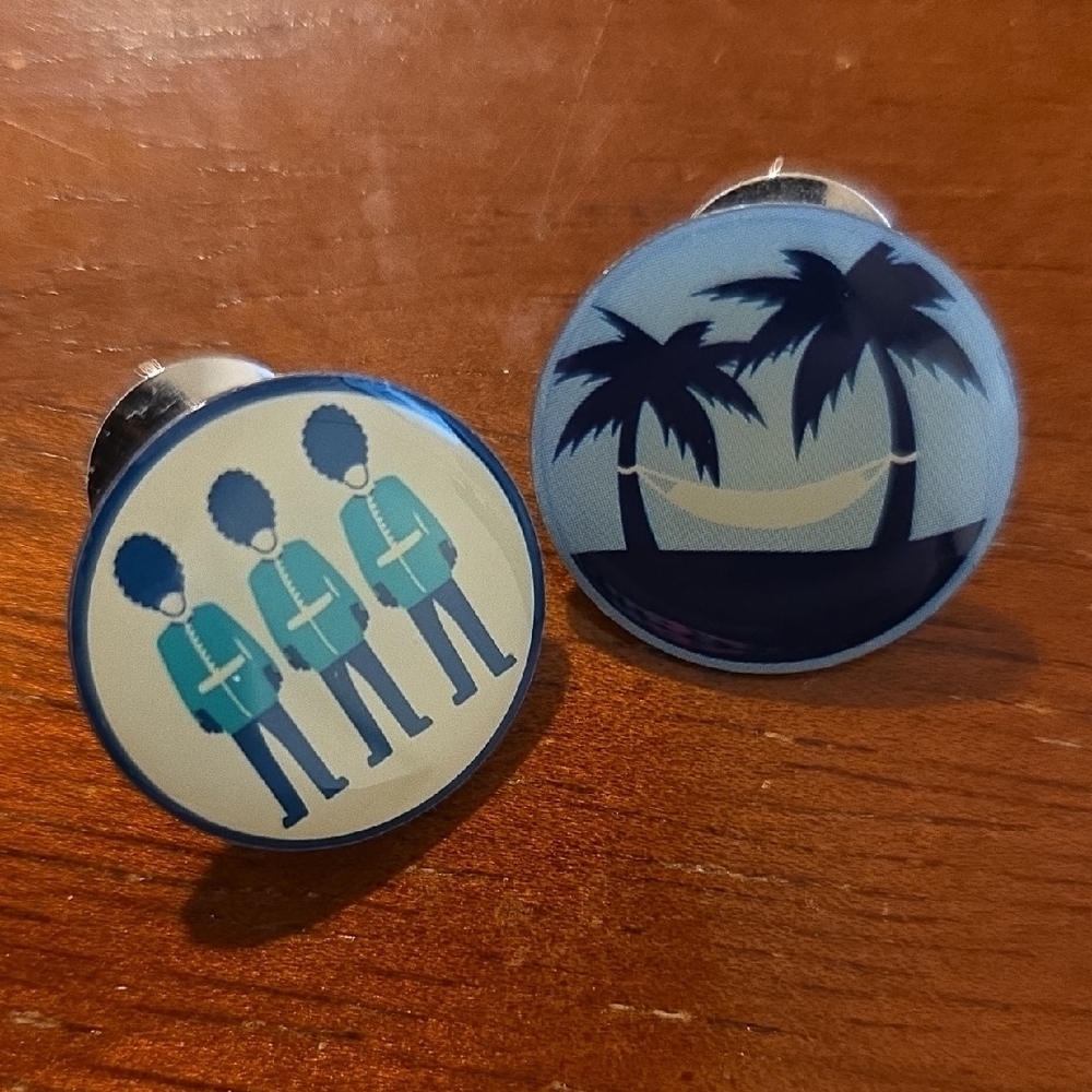 Vintage WestJet Airlines Collectible Travel Pins (Set of 2)